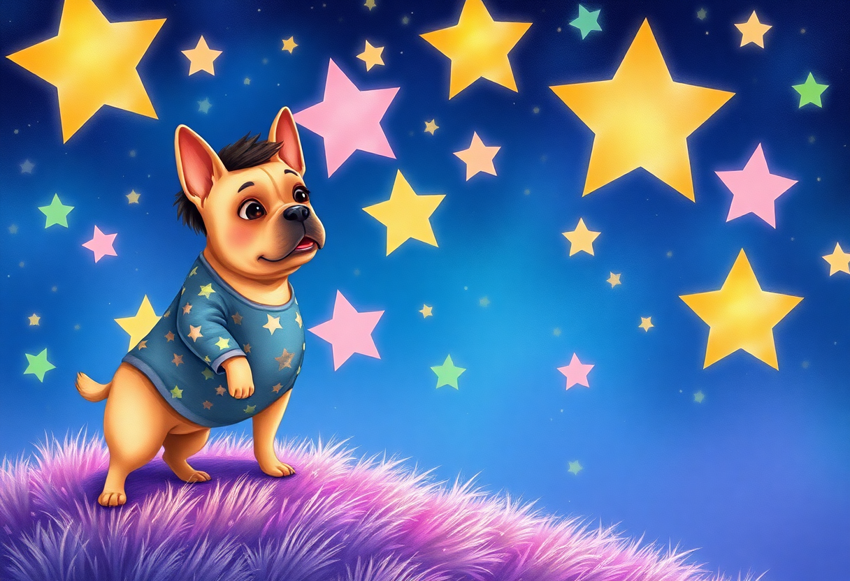 Dreamland landscape watercolor illustration